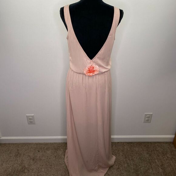 Show Me Your Mumu Kendall Maxi Dress Dusty Blush Crisp Women’s Size Small - Picture 7 of 9